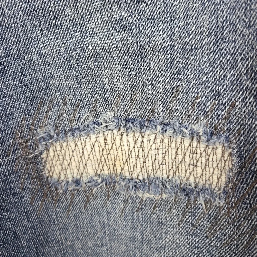 GAP Denim Distressed High Rise Straight Jeans Sz 29R
